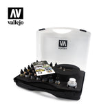 Vallejo Basic Colors Model Air dažų rinkinys plastikiniame dėkle, 29x17 ml + Harder & Steenbeck Ultra aerografas