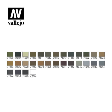 Vallejo Basic Colors Model Air Camouflage dažų rinkinys plastikiniame dėkle, 29x17 ml + Harder & Steenbeck Ultra aerografas