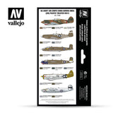 Vallejo US Army Air Corps China-Burma-India (CBI) Pacific Theather WWII Model Air akrilinių dažų rinkinys, 8x17 ml