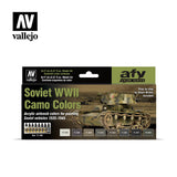 Vallejo Soviet WWII Camo Colors Model Air akrilinių dažų rinkinys, 8x17 ml