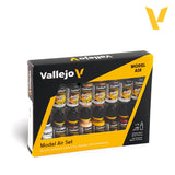 Vallejo Railway Colors (Europe) Model Air akrilinių dažų rinkinys, 16x17 ml