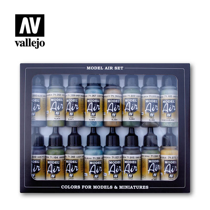 Vallejo RLM Colors Model Air akrilinių dažų rinkinys, 16x17 ml