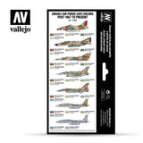 Vallejo Israeli Air Force (IAF) colors Post 1967 to Present Model Air akrilinių dažų rinkinys, 8x17 ml