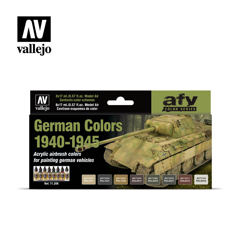 Vallejo German Colors 1940-1945 dažų rinkinys, 8x17 ml