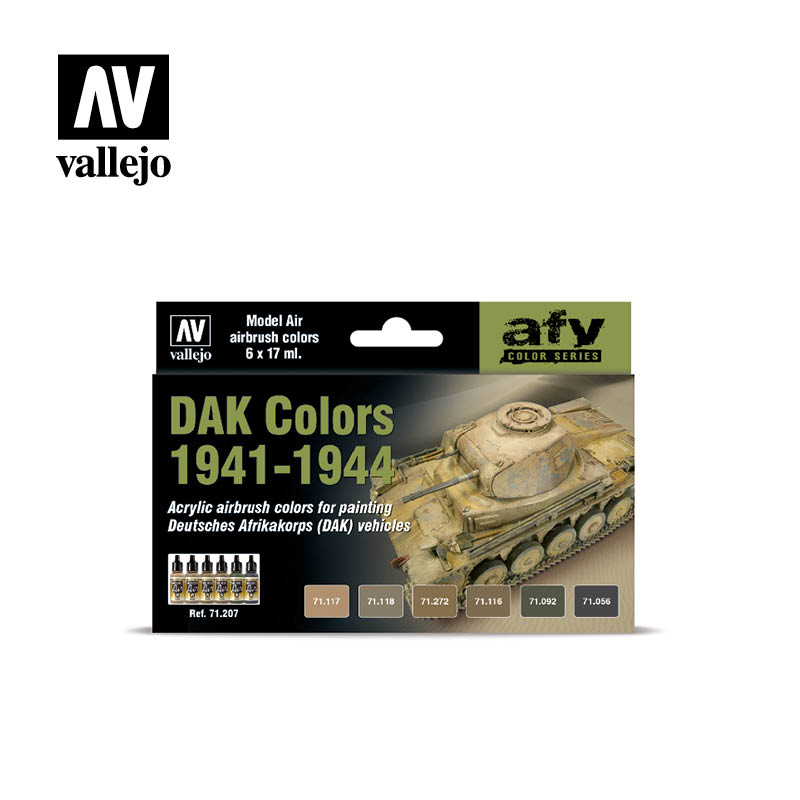 Vallejo DAK Colors 1941-1944 Model Air dažų rinkinys, 6x17 ml