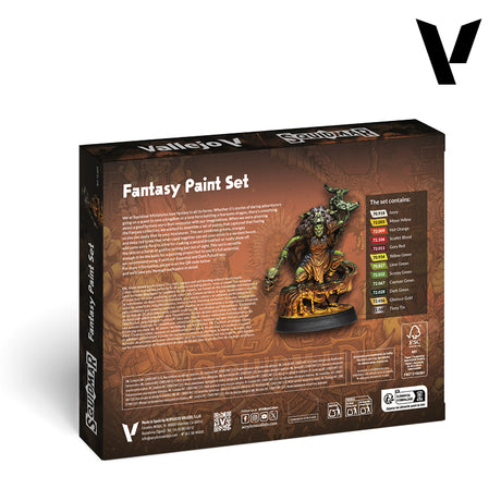 Vallejo Fantasy dažų rinkinys, 12x18 ml + 1x miniatiūra