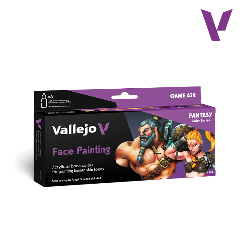 Vallejo Game Air Face Painting akrilinių dažų rinkinys, 8x18 ml