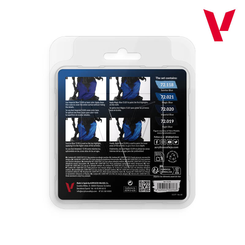 Vallejo Game Color Blue Color akrilinių dažų rinkinys, 4x18 ml