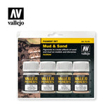 Vallejo Mud & Sand pigmentų rinkinys, 4x35 ml