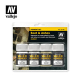 Vallejo Soot & Ashes pigmentų rinkinys, 4x35 ml