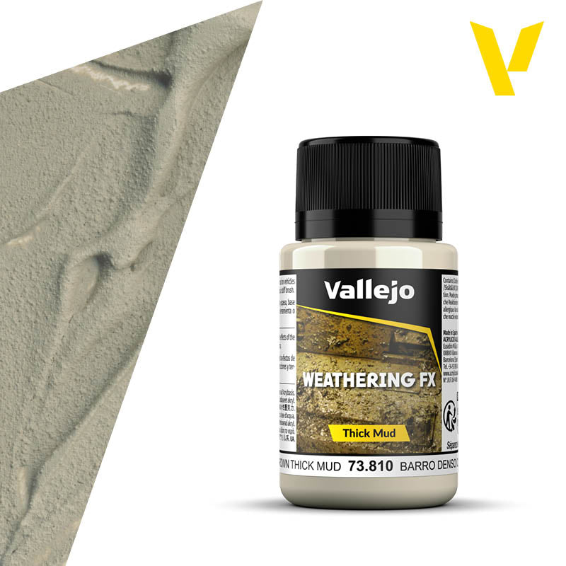 Vallejo Weathering FX Light Brown Mud efekto dažai, 40 ml