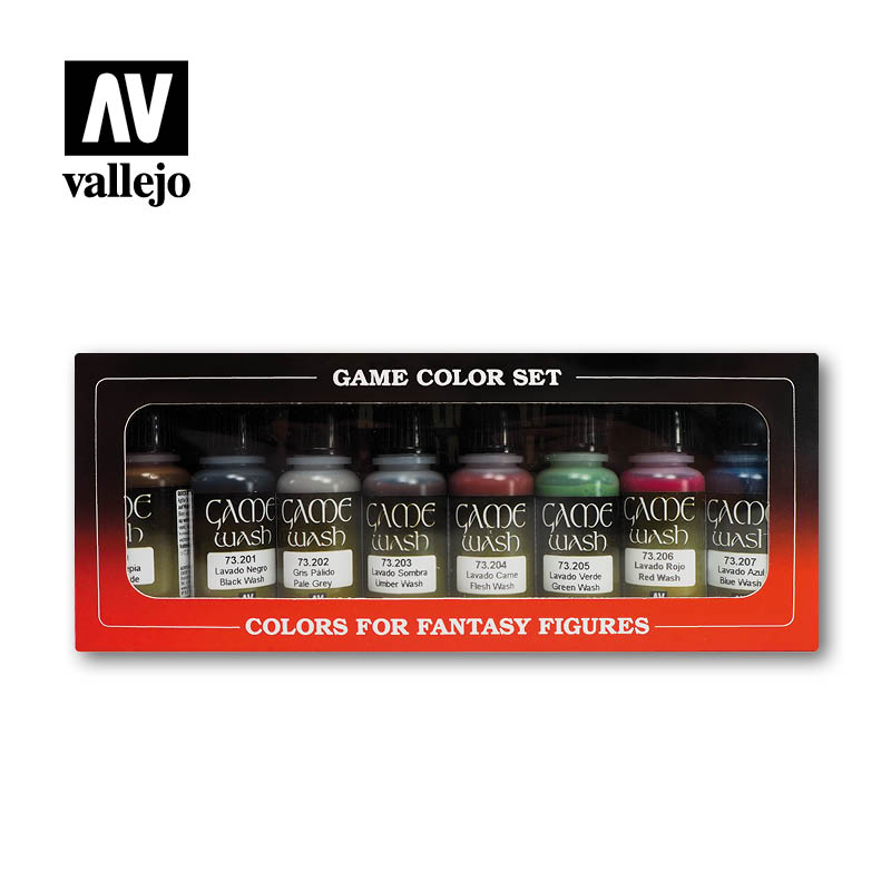 Vallejo Game Color Washes sendinimo priemonių rinkinys, 8x17 ml