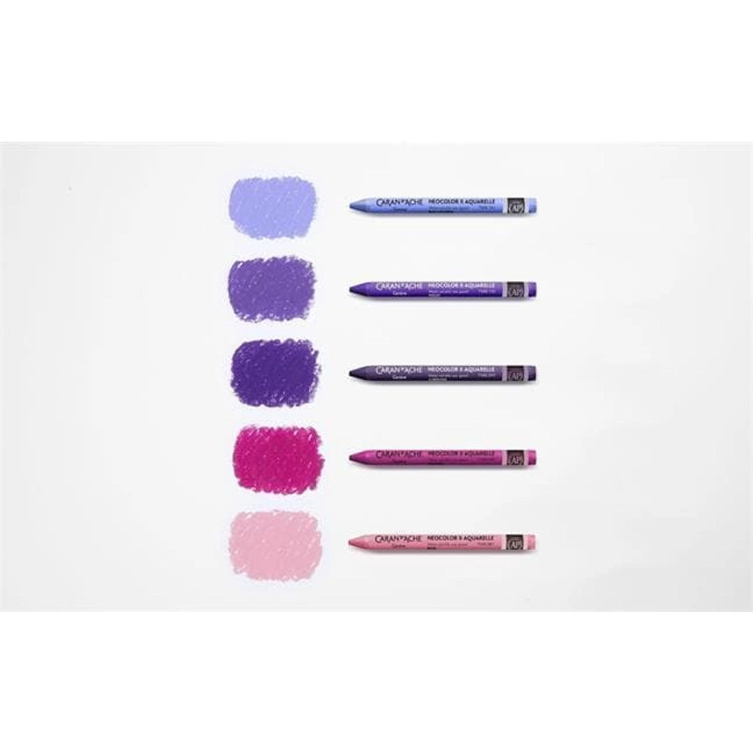 Caran d'Ache NEOCOLOR vandenyje tirpių vaško pastelių rinkinys, 40 vnt.