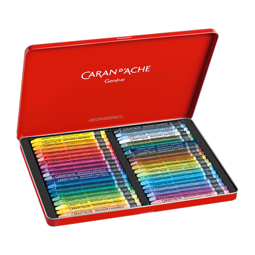 Caran d'Ache NEOCOLOR vandenyje tirpių vaško pastelių rinkinys, 40 vnt.