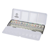 Schmincke Akademie Watercolour Set, 12 Colours, Half-Pan + 12 Empty Pans
