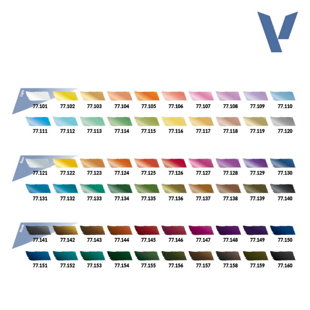 Vallejo True Metallic Metal bazinis rinkinys, 60x18 ml