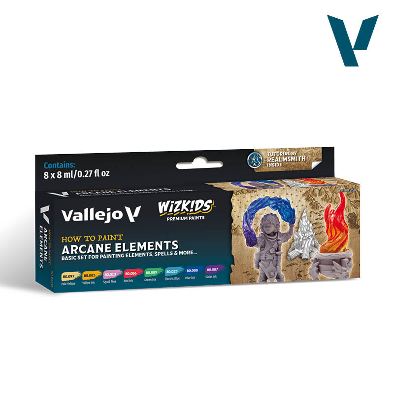Vallejo Wizkids Arcane Elements akrilinių dažų rinkinys, 8x8 ml