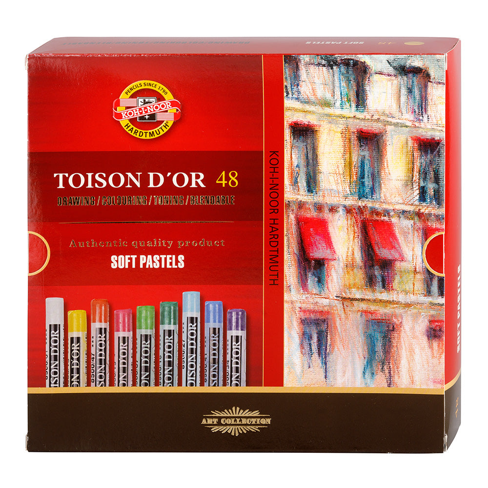 Koh-I-Noor Toison D'or minkštų pastelių rinkinys, 48 vnt.