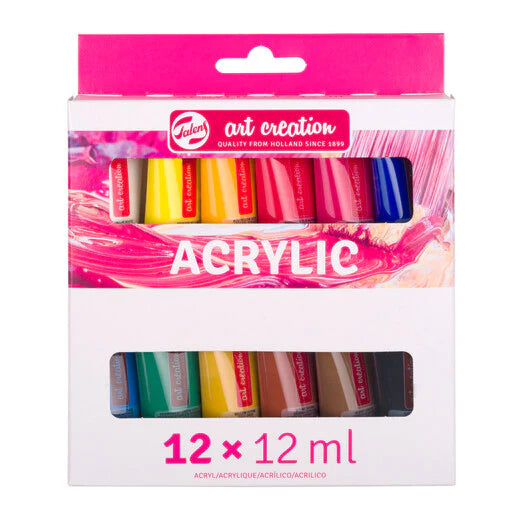Talens Art Creation Acrylic Paint Set in Tubes, 12x12 ml