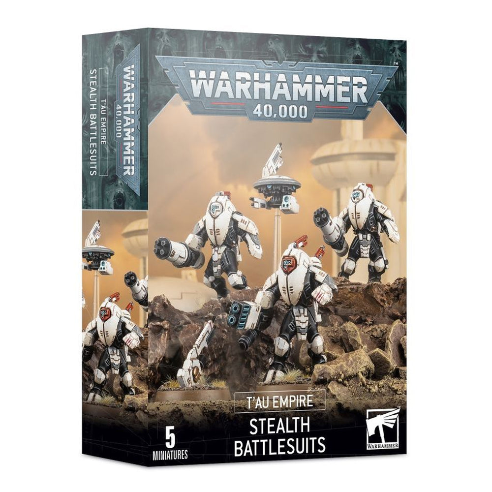 Warhammer 40,000 XV25 Stealth Battlesuits miniatiūrų rinkinys