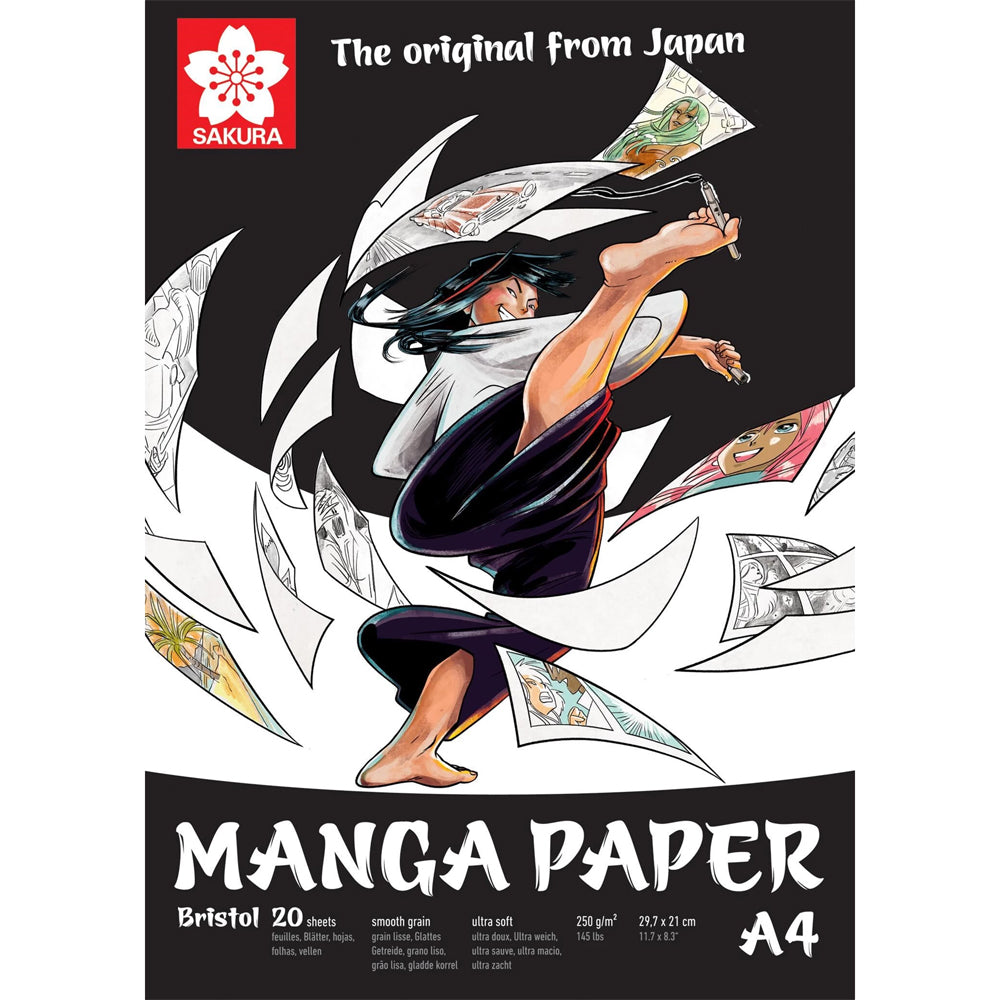 Sakura Manga Paper piešimo popierius, 20 lapų, 250 gsm