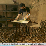 MEEDEN Versatile Studio H-Frame Artist Easel, Walnut