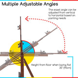 MEEDEN Versatile Studio H-Frame Artist Easel, Walnut