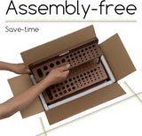 MEEDEN Pro 2-Tier Wooden Paint Brush Holder Organizer