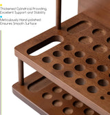 MEEDEN Pro 2-Tier Wooden Paint Brush Holder Organizer