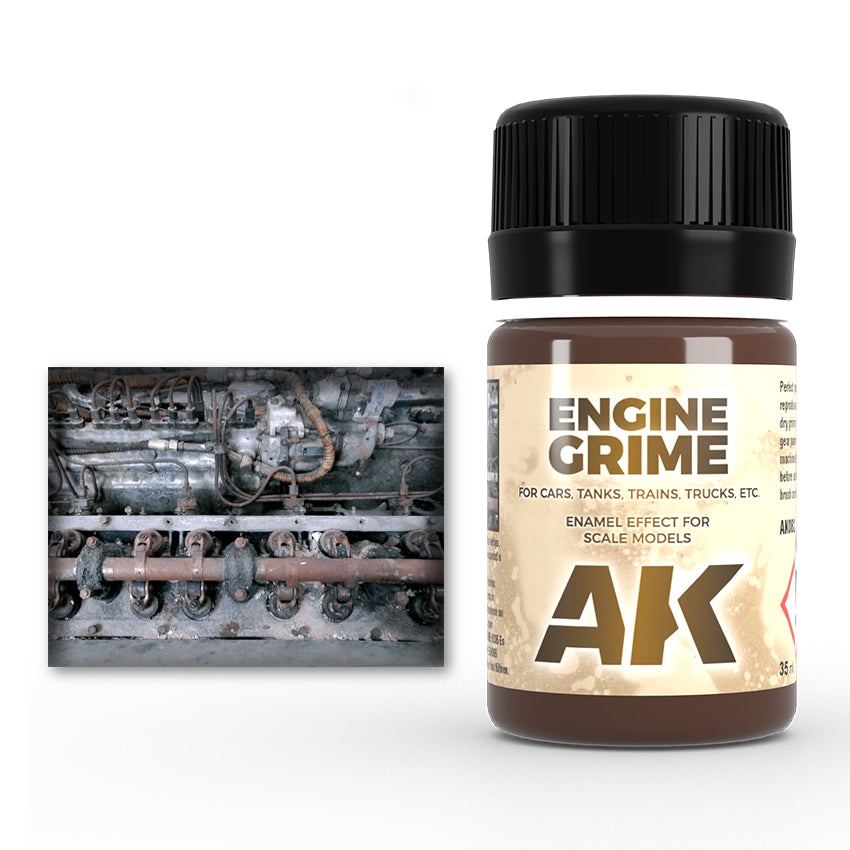 AK Interactive Engine Grime efekto dažai, 35 ml