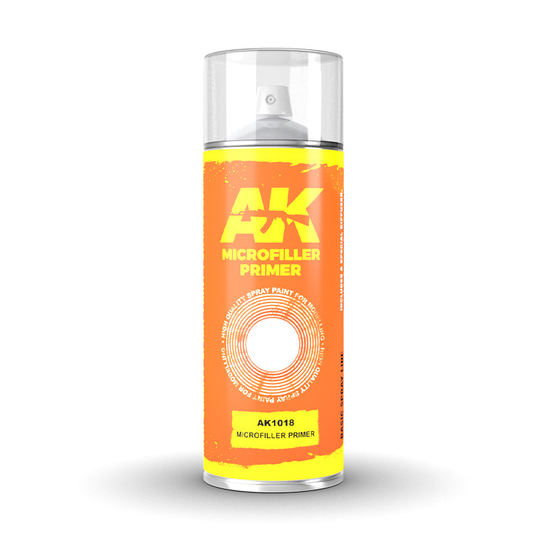 AK Interactive Microfiller purškiamas gruntas, 150 ml