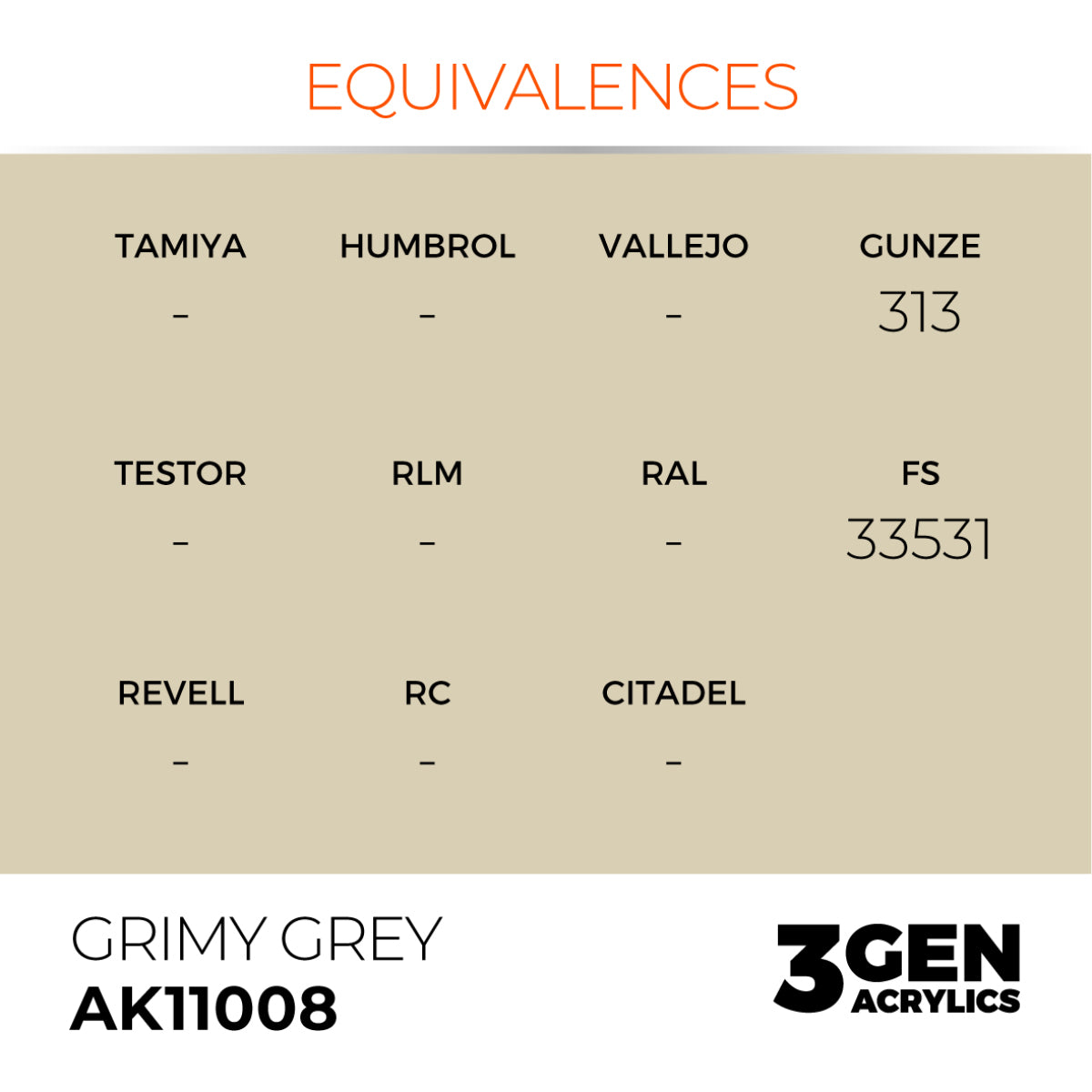 AK Interactive 3GEN akriliniai dažai, spalvos 1-73 (1/3 dalis)