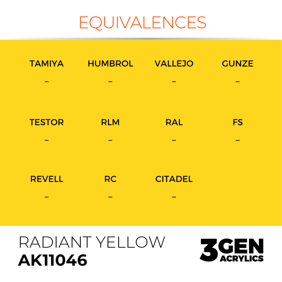 AK Interactive 3GEN akriliniai dažai, spalvos 1-73 (1/3 dalis)