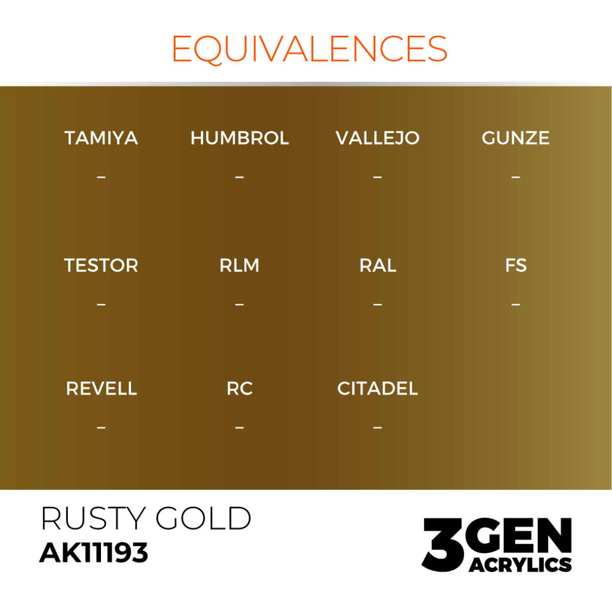AK Interactive 3GEN Acrylic Paint, colours 147-231 (part 3/3)