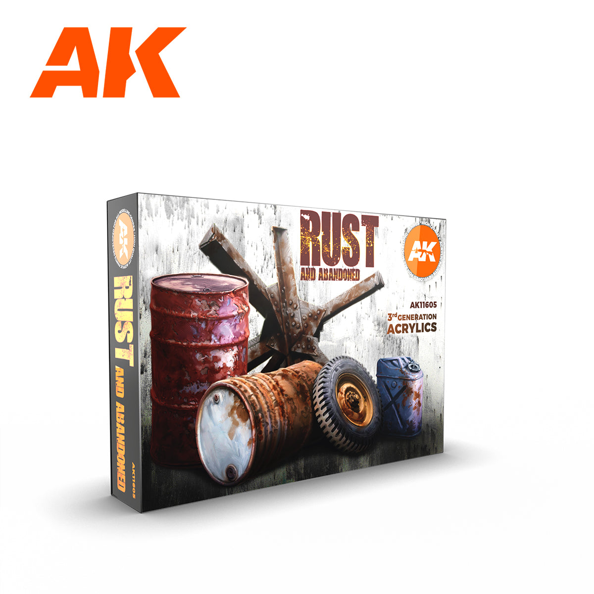 AK Interactive 3GEN Rust and Abandoned Acrylic Paint Set, 6x17ml