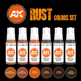 AK Interactive 3GEN Rust and Abandoned Acrylic Paint Set, 6x17ml