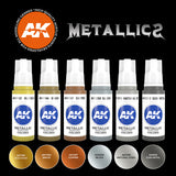 AK Interactive 3GEN Metallics akrilinių dažų rinkinys, 6x17 ml