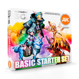 AK Interactive 3GEN Basic Starter Acrylic Paint Set, 14x17 ml
