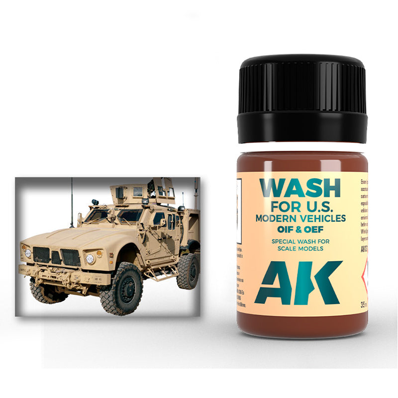 AK Interactive sendinimo priemonė Wash for U.S. Modern Vehicles, 35 ml