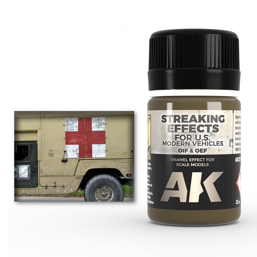 AK Interactive Streaking Effects for U.S. Modern Vehicles efekto dažai, 35 ml