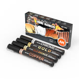 AK Interactive Metallic Liquid Markers Set, 4 pcs.