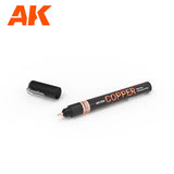 AK Interactive Metallic Liquid Markers Set, 4 pcs.