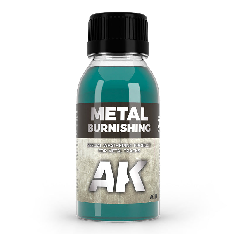 AK Interactive Metal Burnishing Fluid sendinimo priemonė metalui, 100 ml