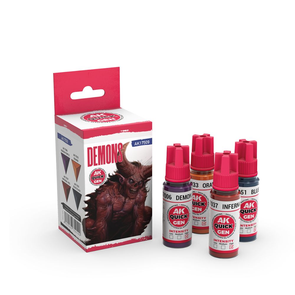 AK Interactive Demons Quick Gen rinkinys, 4×18 ml