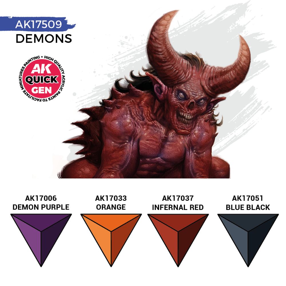 AK Interactive Demons Quick Gen rinkinys, 4×18 ml