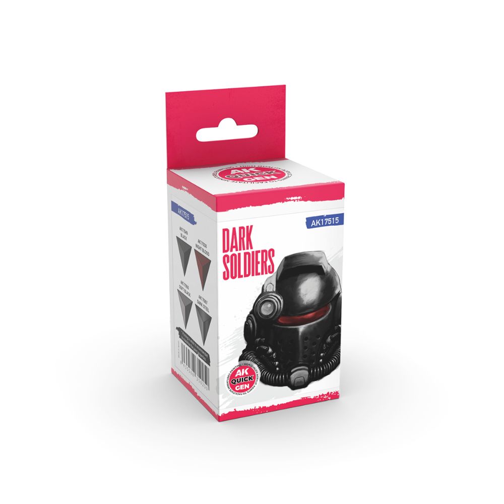 AK Interactive Dark Soldiers Quick Gen rinkinys, 4×18 ml