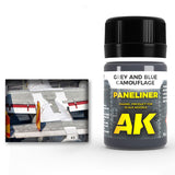 AK Interactive Paneliner for Grey and Blue Camouflage efekto dažai, 35 ml