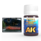 AK Interactive Naval Streaking Grime Brown for Red Hulls efekto dažai, 35 ml