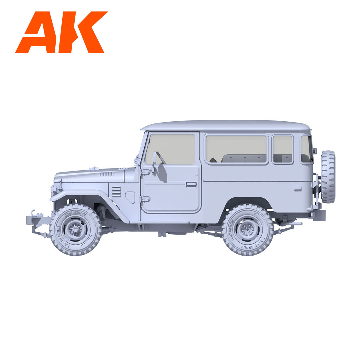 AK Interactive FJ43 SUV su kietu viršumi surenkamas modelis, 1:35