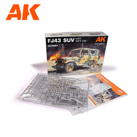 AK Interactive FJ43 SUV su kietu viršumi surenkamas modelis, 1:35